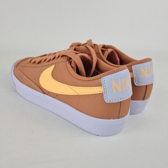 Nike Blazer Low '77 GS DA4074 200 Amber Brown Shoes Leather - Picture 6 of 10
